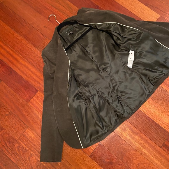 Zara Fall Corduroy Blazer US 6 - NWOT Brown/Green - Picture 11 of 11
